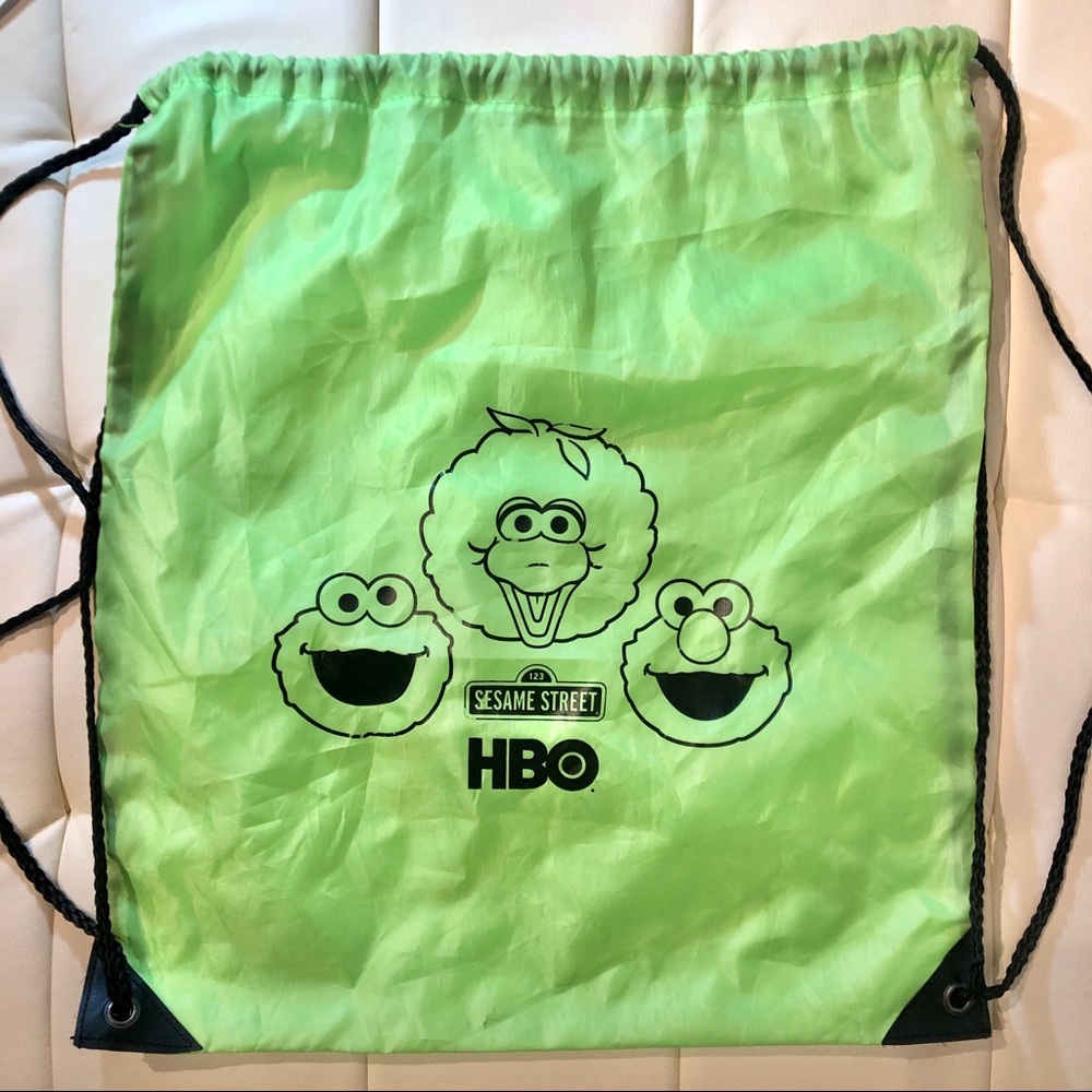 HBO Sesame Street Drawstring Pull String Backpack